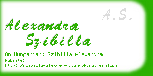 alexandra szibilla business card